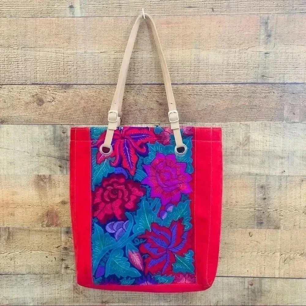 Huipil Guatemalan Rose Tote